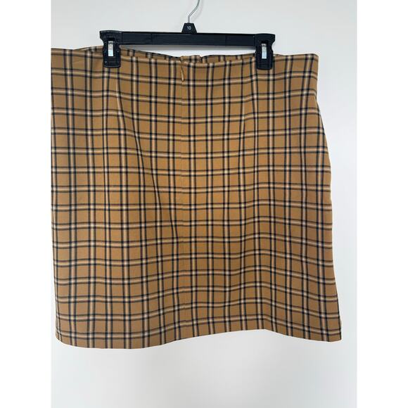 LOFT Plaid Button-Front Skirt – Size 16 - Picture 4 of 6